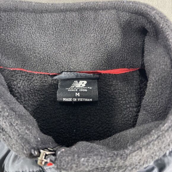 New Balance Mens Medium Black Light Weight Quilted Fleece Jacket‎ - Picture 3 of 6